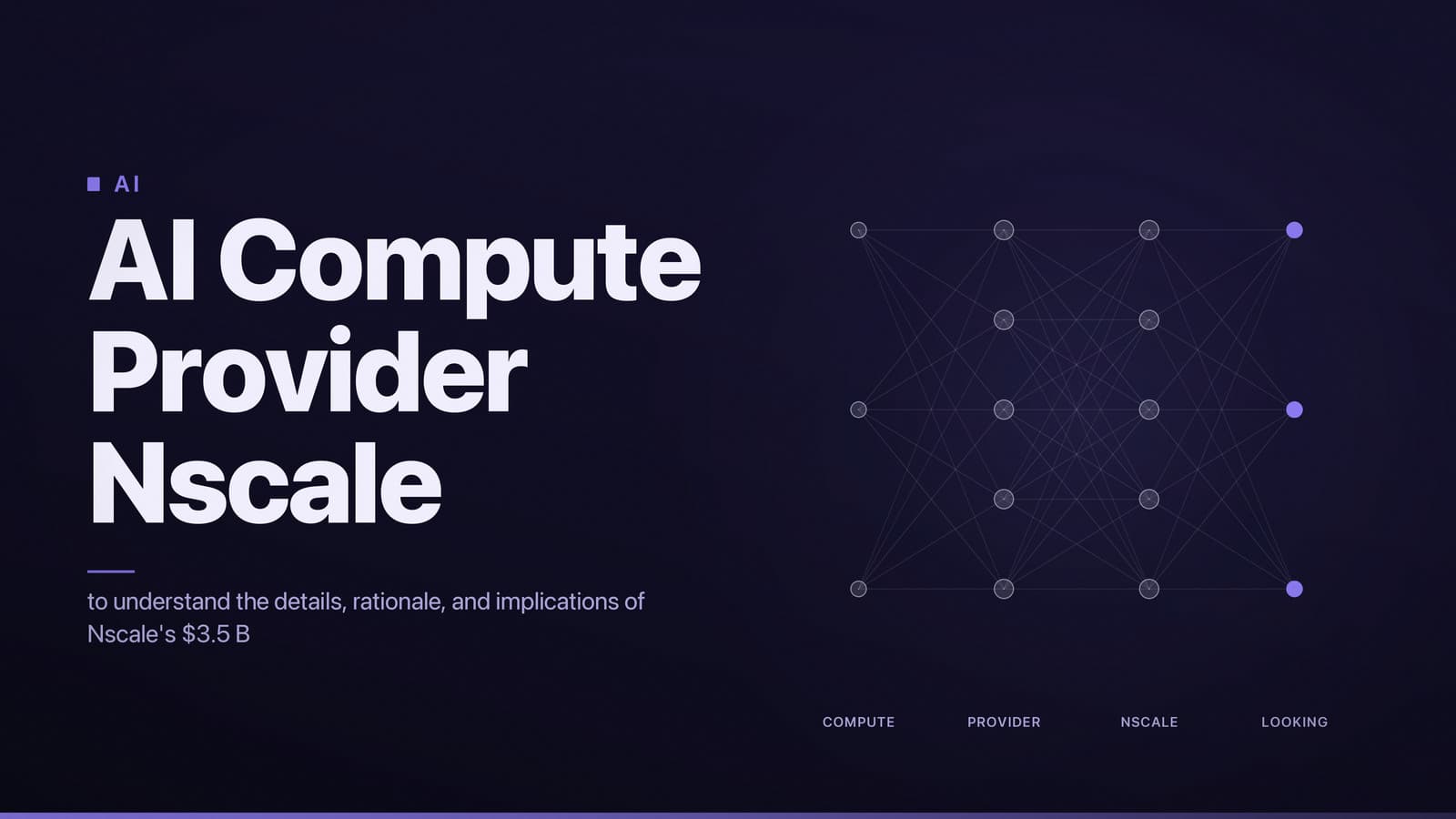 Editorial thumbnail graphic: AI Compute Provider Nscale — a ai composition