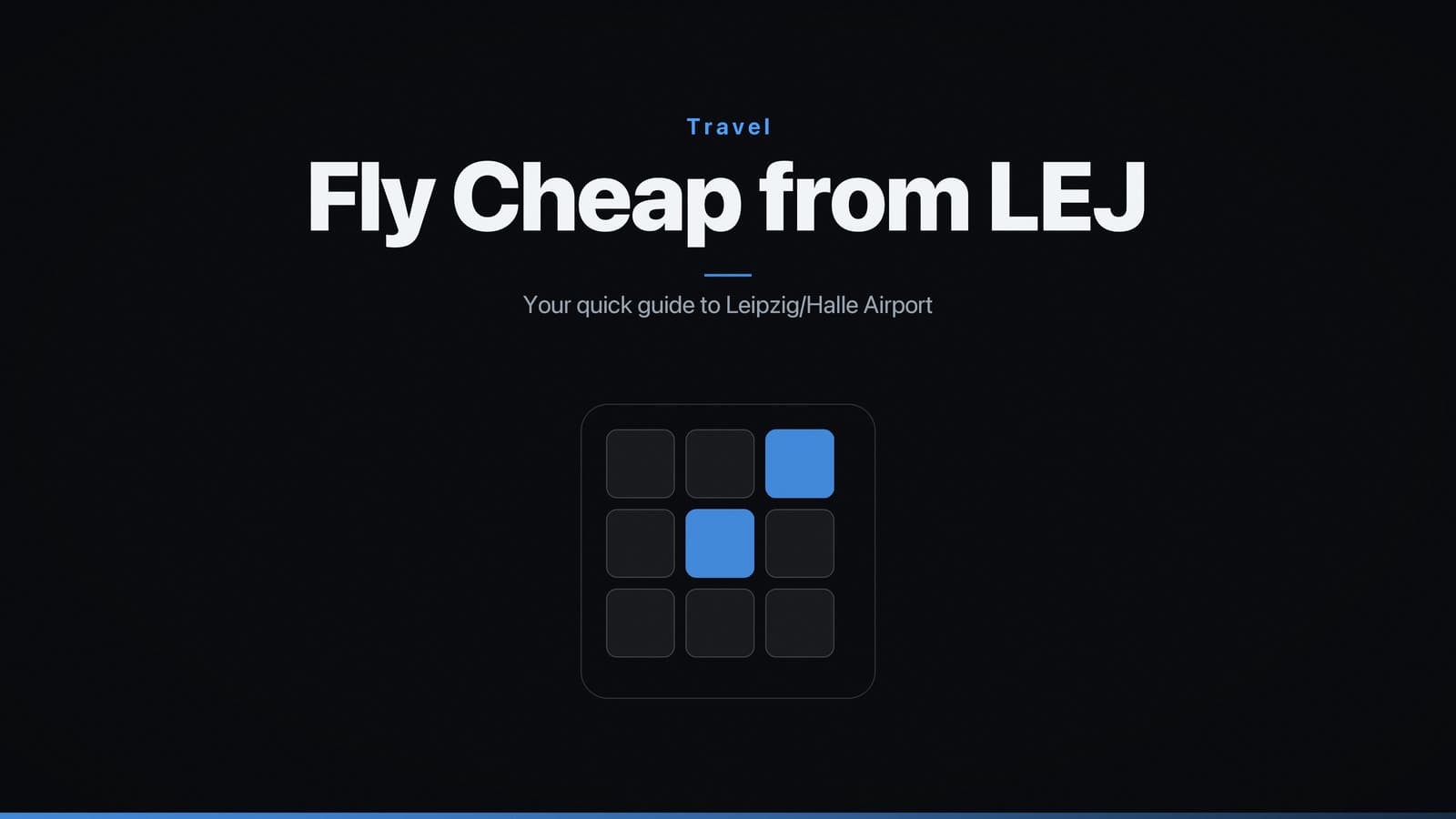 Stylized airplane icon with price tag overlay, representing budget travel at Leipzig/Halle Airport.